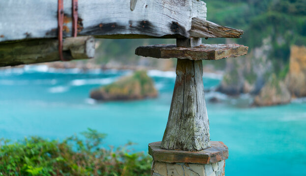 Horreo en La Regalina hermitage, Cadavedo, Valdes Council, Cantabrian Sea, Asturias, Spain, Europe
