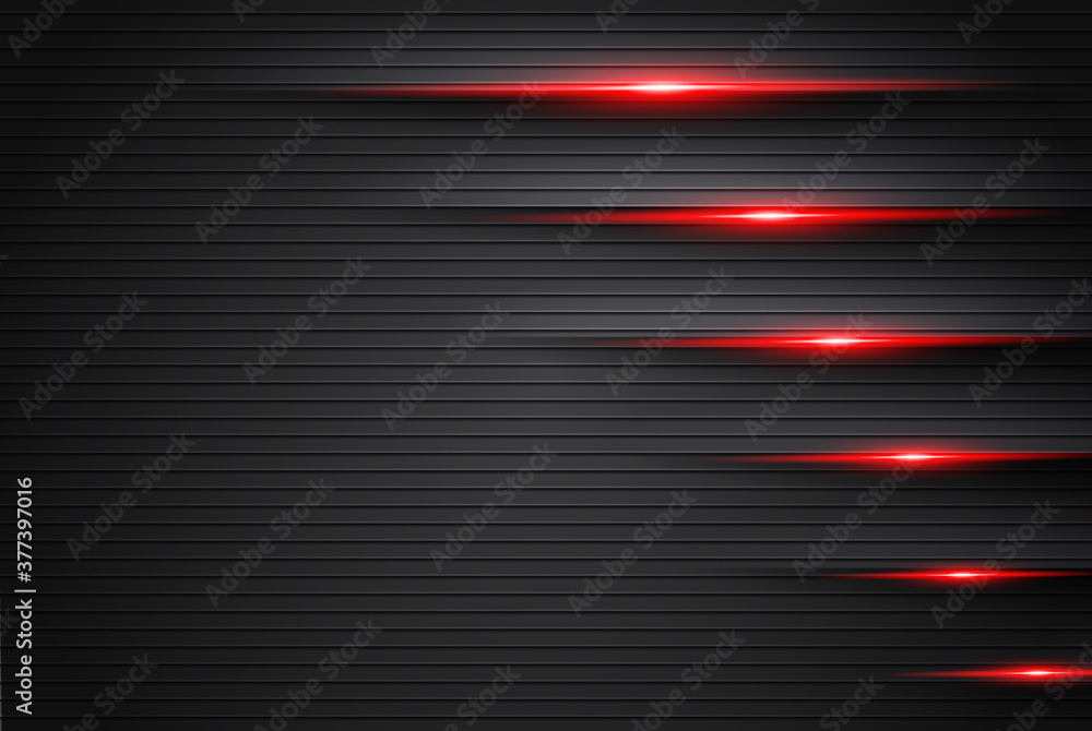 Poster abstract metallic red black frame layout modern tech design template background , black and red back