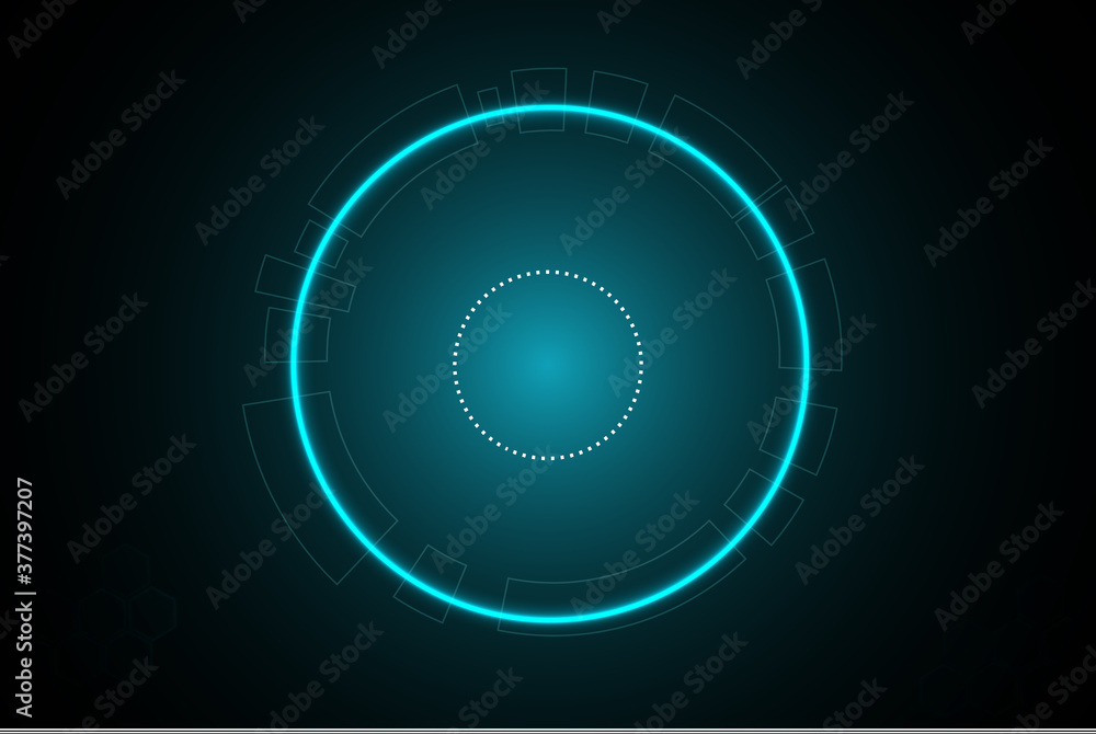Poster abstract future digital science technology concept. digital business , vector tech circle and techno
