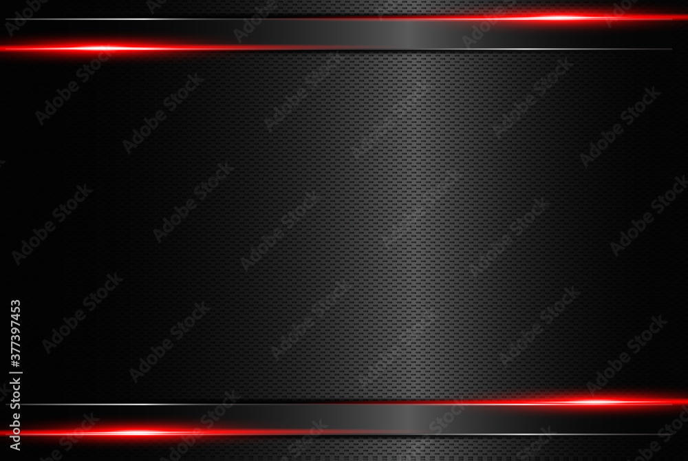 Poster abstract metallic red black frame layout design tech innovation concept background