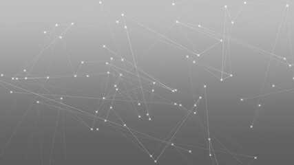 Abstract technology and science polygonal space low poly background Tone gray with connecting dots and lines.