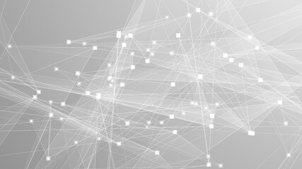 Abstract technology and science polygonal space low poly background Tone gray with connecting dots and lines.