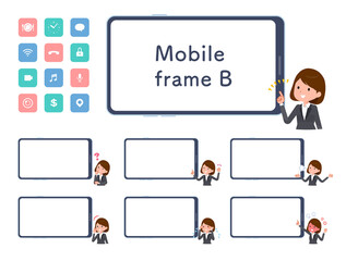 flat type business women_Mobile frame B