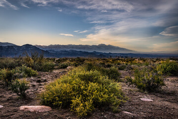 sunset in the mountains