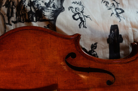 Violin maker Carlos Roberts in his Cremona Italy  workshop chang