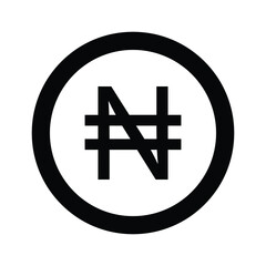 Naira sign of Nigeria icon. Element of money symbol icon. Premium quality graphic design icon. Baby Signs, outline symbols collection icon for websites, web design, mobile app