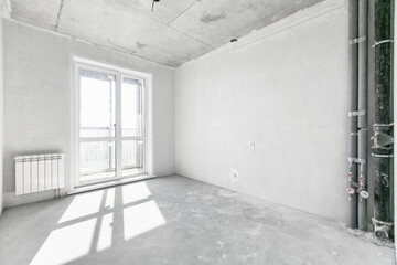 Obraz premium interior of the apartment without decoration in white colors
