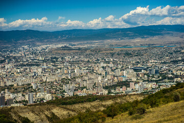 View to Tbilisi city from mountain