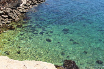Clean coastal waters of the Western Crimea