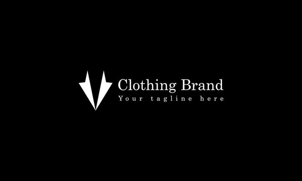 Clothing logo template, Fashion logo design, V cut coat logo for men.