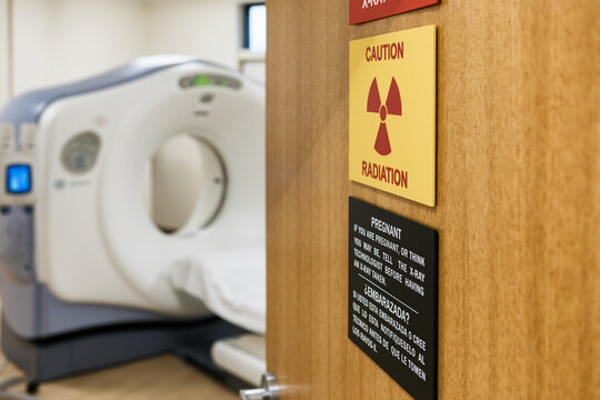 Clinic: Door Open To CT Scan Room