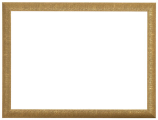 Golden frame on white background