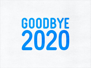 Goodbye 2020 on paper texture