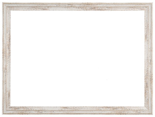 Beige frame on white background