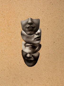 Collage of anonymous faces