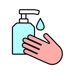 vector hand sanitizer icon