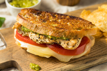 Homemade Italian Pesto Chicken Sandwich