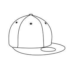 full cap with sticker vector illustration