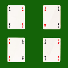 View of the four aces, poker point