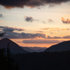 Sunset Over the Mountains