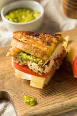 Homemade Italian Pesto Chicken Sandwich