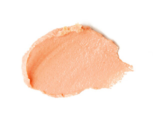 Beige cosmetics or makeup sample isolated on white background