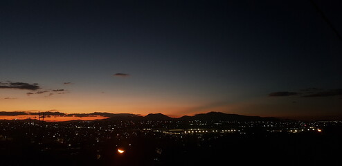 sunset in the mountains