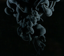 Abstract black clouds in water