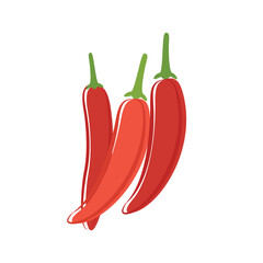 Pepper Icon, Hot Pepper, Red Pepper Vector Icon Illustration Background