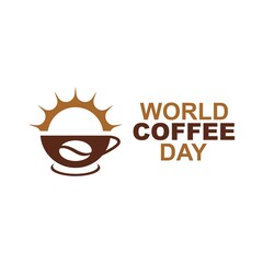 World Coffee Day Logo Template design vector, emblem, design concept, creative symbol