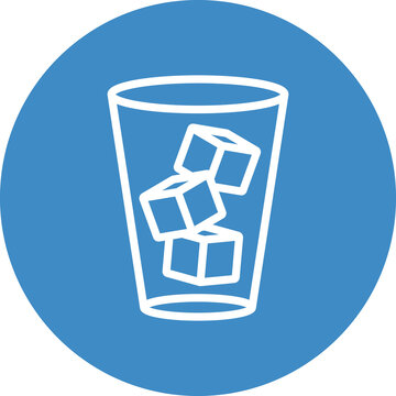 recommend clip art: Glass Of Ice Cubes Outline Icon