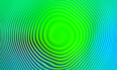 Fingerprint is scanned on the phone screen. Abstract green blue gradient spiral pattern background. Use for concept design technology and science 3d render illustration.