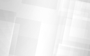 Abstract white and gray polygon square pattern gradient background. with space for concept design Technology and modern. 3d render illustration.