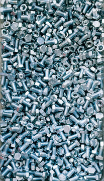 Heap of new and clean Screws and nuts