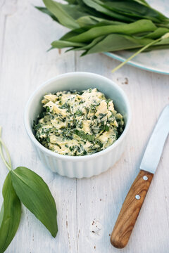 Food: Homemade fresh ramsons leaf butter