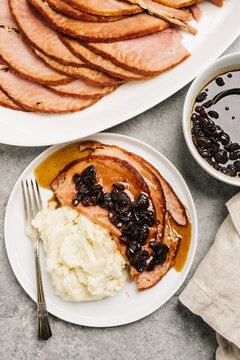 Spiral Ham with Raisin Sauce