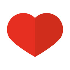 red heart love romantic decoration flat icon style