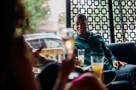 Friends out for happy hour