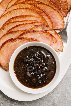 Spiral Ham with Raisin Sauce