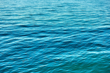Blue rippled water surface