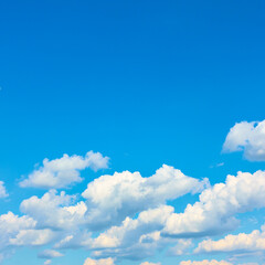 Bllue sky with white clouds