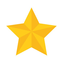 gold star decoration ornament flat icon style