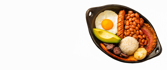 Bandeja paisa, typical dish at the Antioqueño region of Colombia