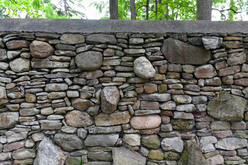 Dry stacked stone wall background