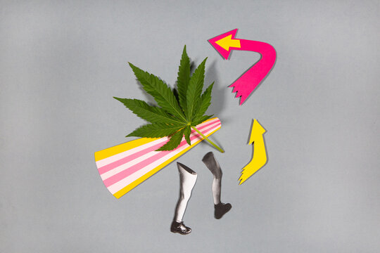 Marijuana leaf collage