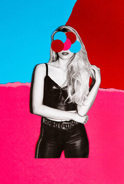 Woman circles collage