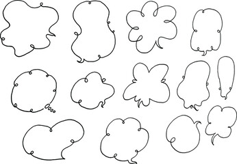 Obraz premium vector cartoon speech bubbles set