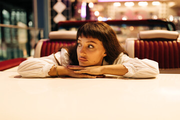 portrait of tired woman