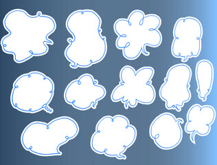 vector cartoon speech bubbles set