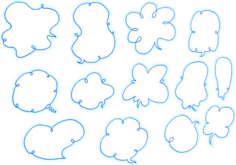 Fototapeta premium vector cartoon speech bubbles set